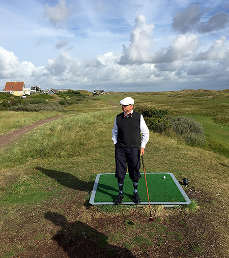 Perry Somers awaits his call to the tee.