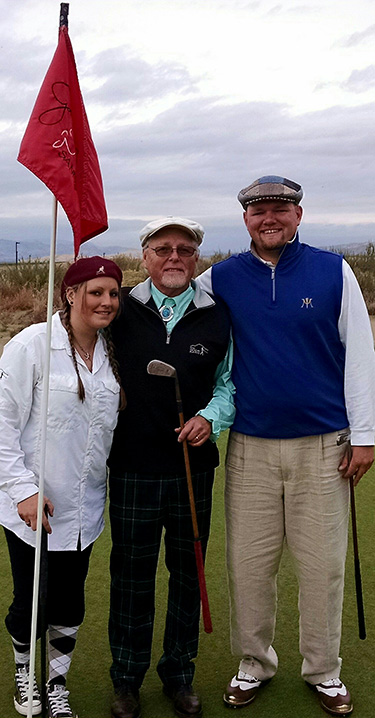 Jim von Lossow, center, with daughter, Hannah, and son, Andrew. "It was the first time we played hickories together. And they both live out of town so it was great to have them here."