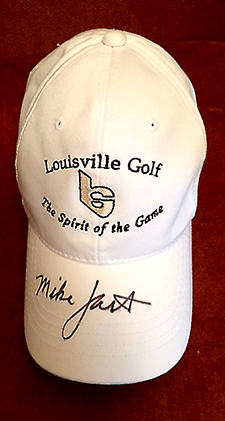 A hat signed by Mike at the 2016 Wisconsin Hickory Open for Jeff Browning.
